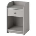 HAUGA Bedside table, grey, 40x36cm
