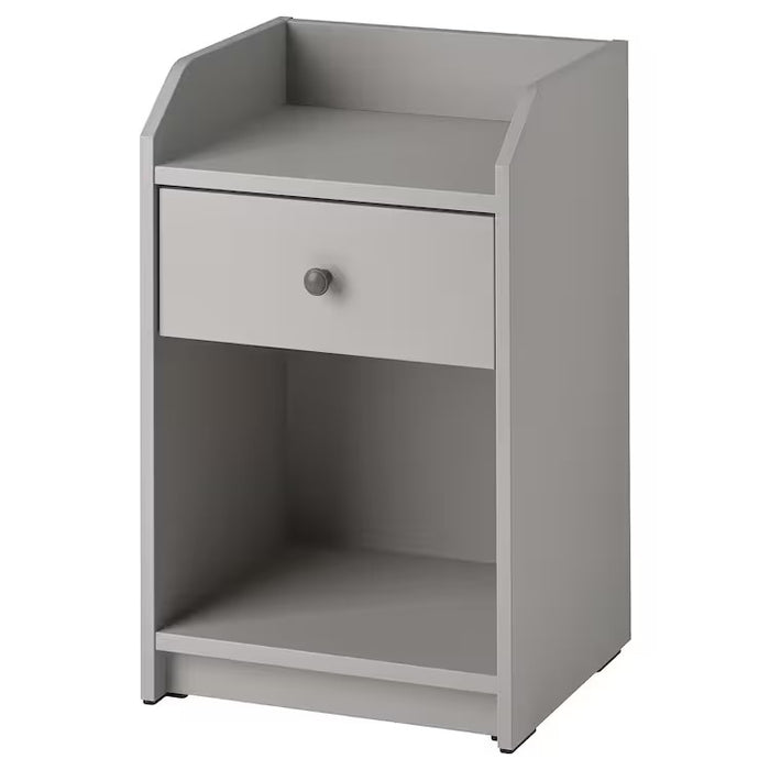 HAUGA Bedside table, grey, 40x36cm