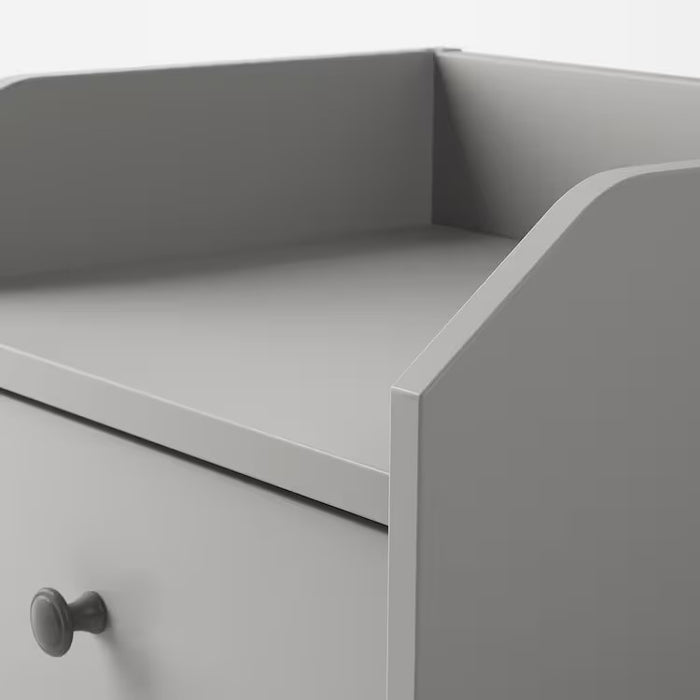 HAUGA Bedside table, grey, 40x36cm