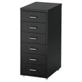 HELMER Drawer unit on castors, Black, 28x69cm