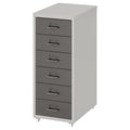 HELMER Drawer unit on castors, Dark grey/light grey, 28x69cm