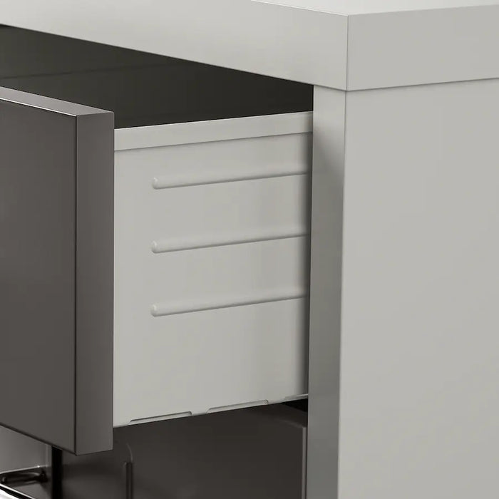 HELMER Drawer unit on castors, Dark grey/light grey, 28x69cm