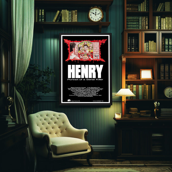 "Henry: Portrait of a Serial Killer" (1988) Framed Movie Poster