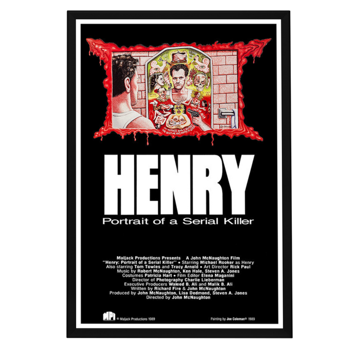 "Henry: Portrait of a Serial Killer" (1988) Framed Movie Poster