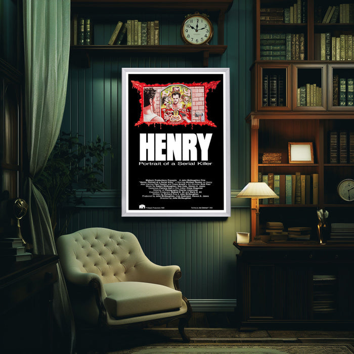 "Henry: Portrait of a Serial Killer" (1988) Framed Movie Poster
