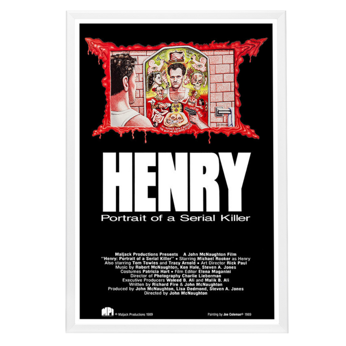 "Henry: Portrait of a Serial Killer" (1988) Framed Movie Poster