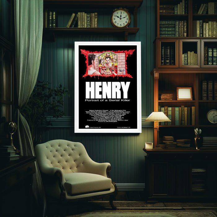 "Henry: Portrait of a Serial Killer" (1988) Framed Movie Poster