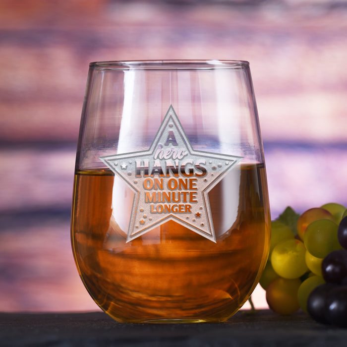 Heroes of Coronavirus, Thank You, Stemless Wine Glass