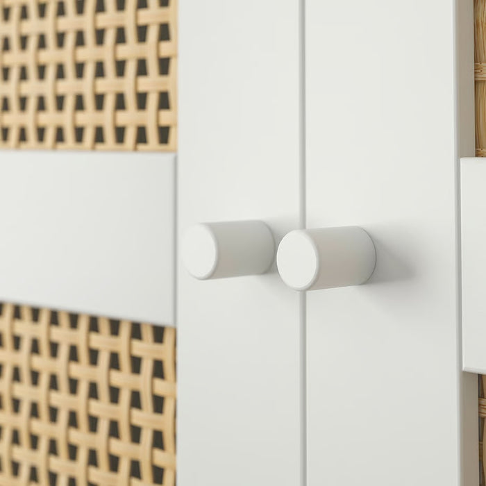 HOGADAL Door, White/woven bamboo, 40x192cm