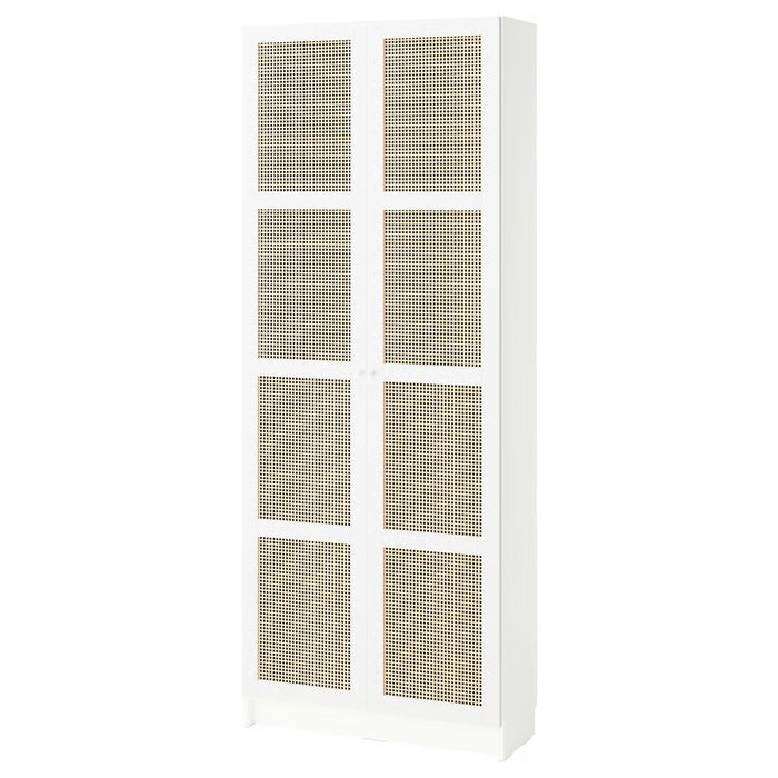 HOGADAL Door, White/woven bamboo, 40x192cm