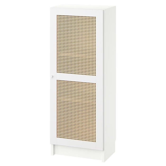 HOGADAL Door, white/woven bamboo, 40x97cm