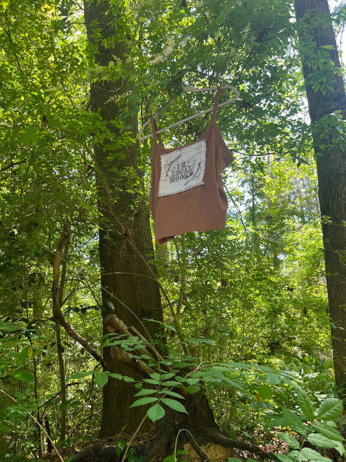 hookr merch - brown tank top