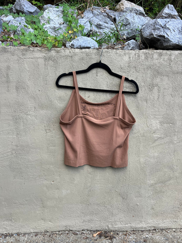 hookr merch - brown tank top