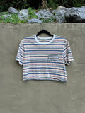 hookr merch - striped pocket tshirt