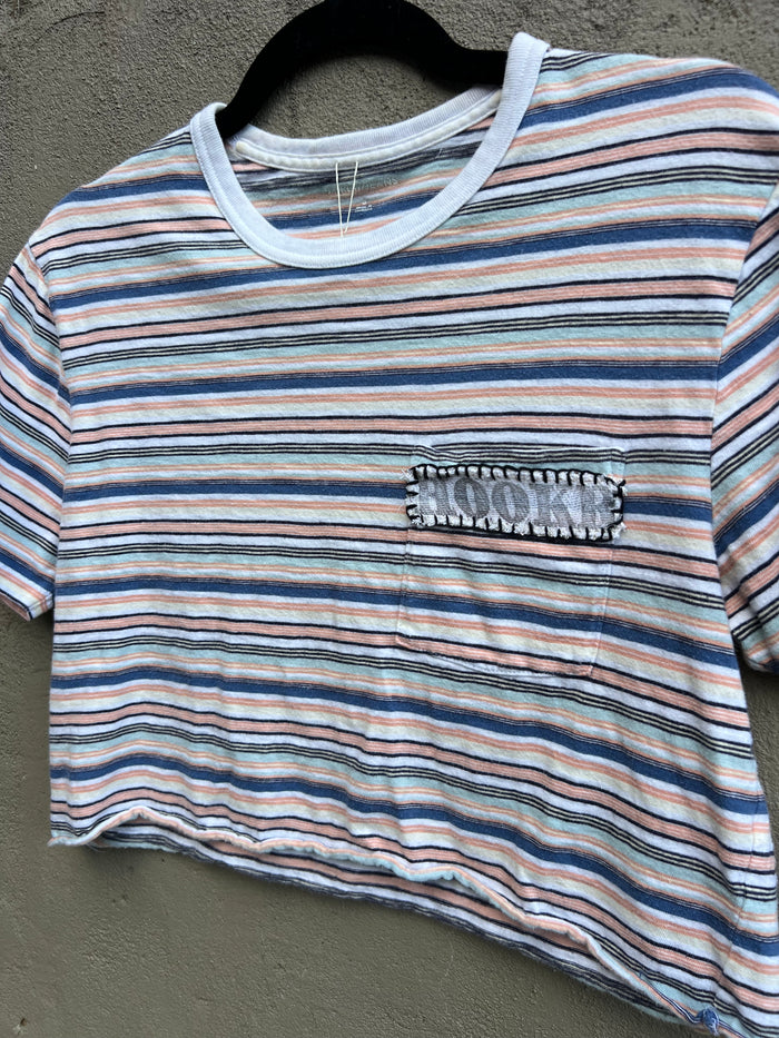hookr merch - striped pocket tshirt