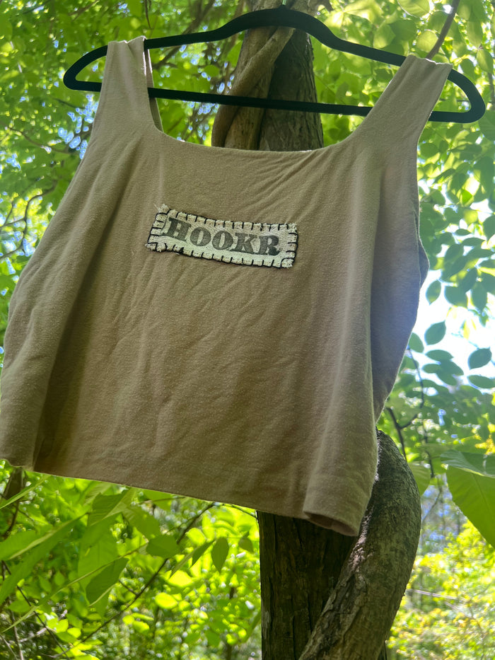 hookr merch - tan tank top