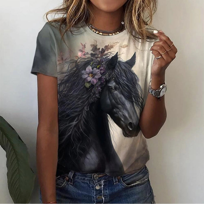 Horse 3D Art T-Shirt