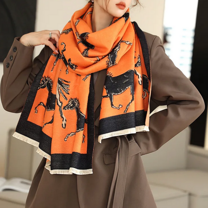 Huguette Pashmina Scarf Orange