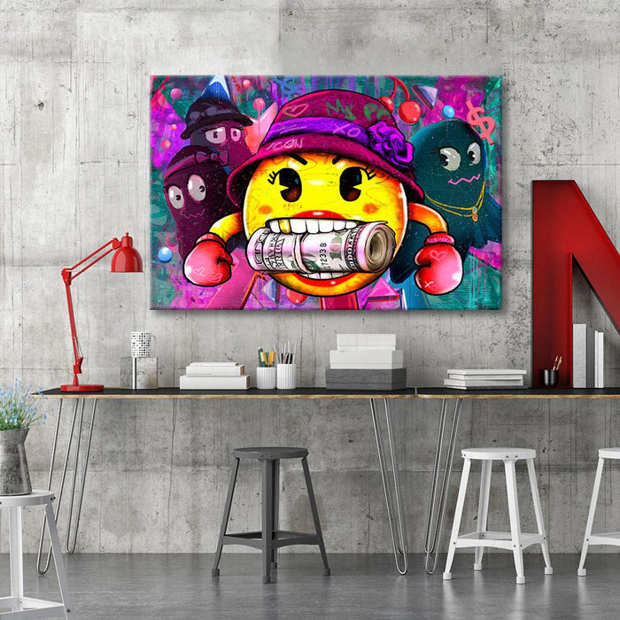 HUSTLE LIKE MS. PAC-MAN - REBHORN DESIGN