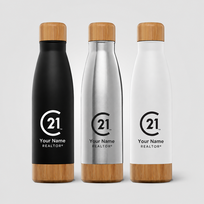 Ibiza Bamboo Double Wall Stainless Bottle | Personalized