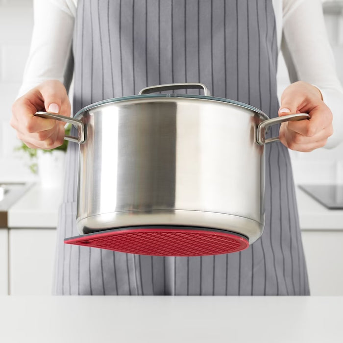 IKEA 365+ GUNSTIG Pot stand, magnetic, Red/dark grey