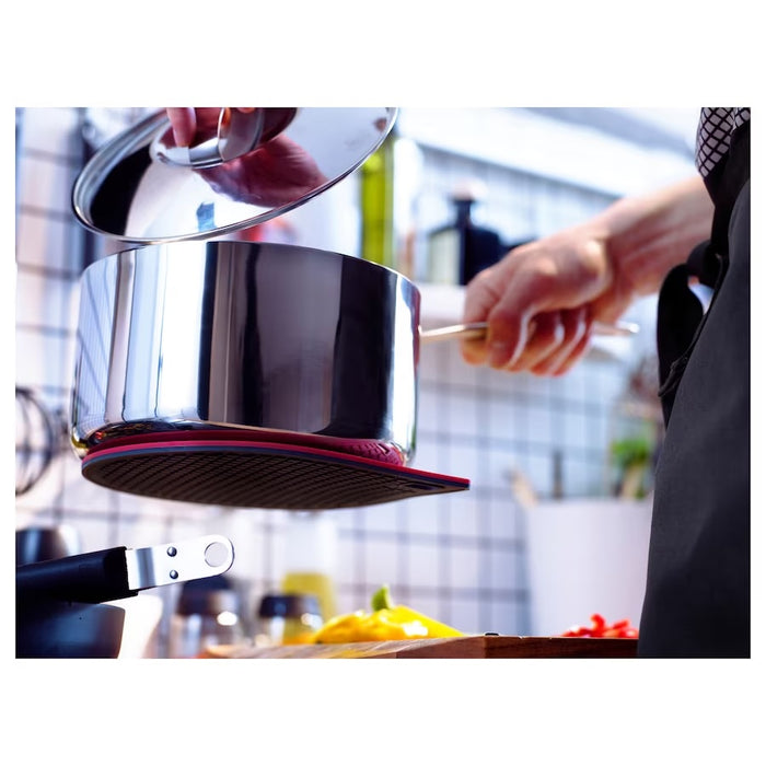 IKEA 365+ GUNSTIG Pot stand, magnetic, Red/dark grey