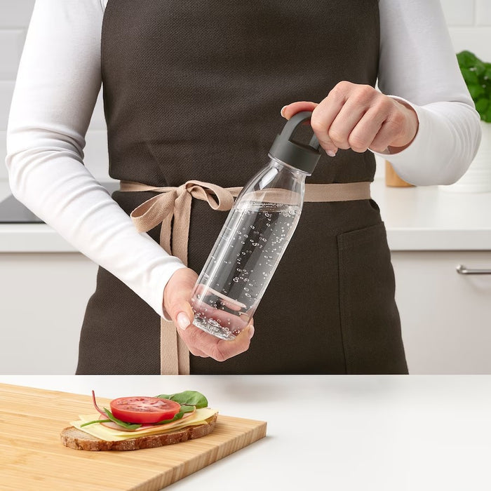 IKEA 365+ Water bottle, Striped/dark grey, 0.7l