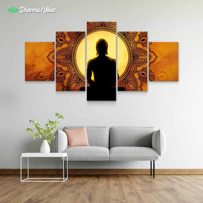 Incandescent Buddha by McAshe 5-Piece Canvas