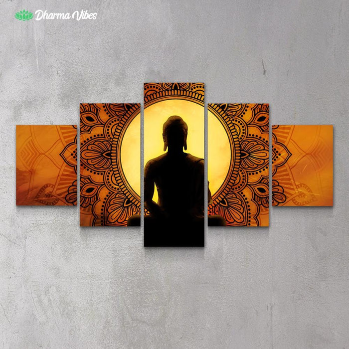 Incandescent Buddha by McAshe 5-Piece Canvas