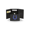 Indianapolis Colts Black Embroidered Genuine Leather Tri-Fold