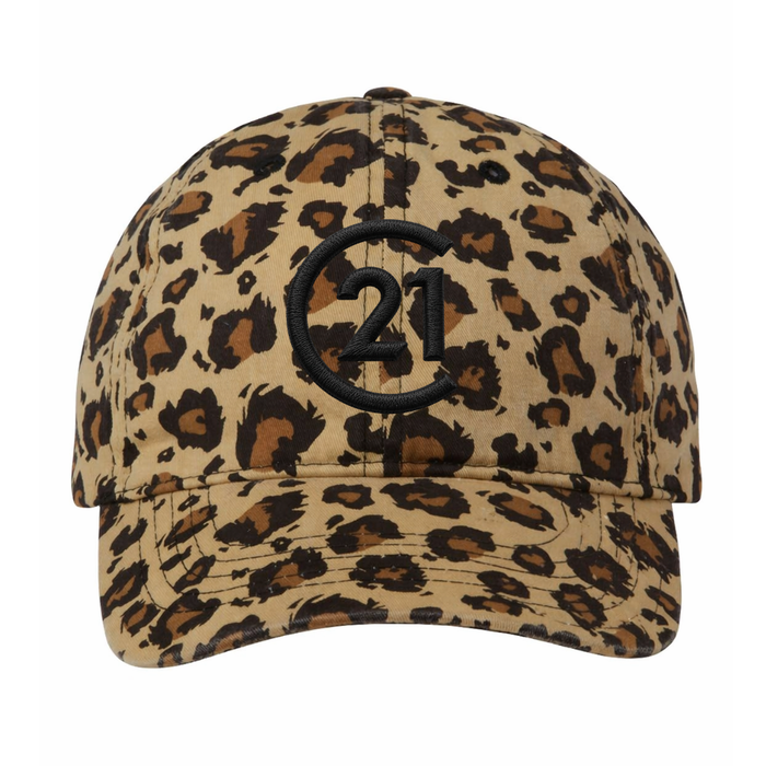 Infinity Her Animal Print Cap – Leopard with Black C21 3D Embroidery - NEW