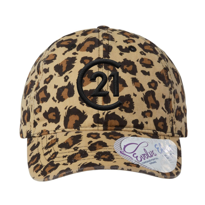 Infinity Her Animal Print Cap – Leopard with Black C21 3D Embroidery - NEW