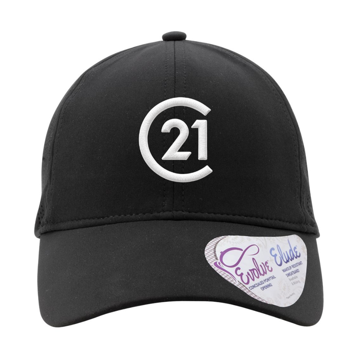 Infinity Her Women’s Performance Cap – Black with White C21 3D Embroidery
