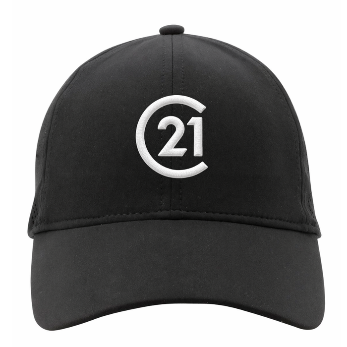 Infinity Her Women’s Performance Cap – Black with White C21 3D Embroidery