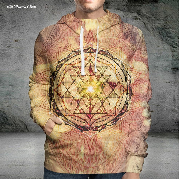 Irradiated Sage Sri Yantra by McAshe Hoodie