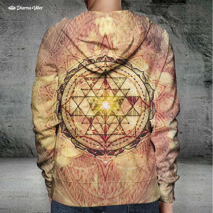 Irradiated Sage Sri Yantra by McAshe Hoodie