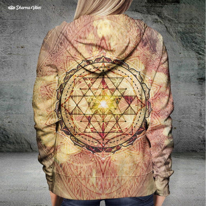 Irradiated Sage Sri Yantra by McAshe Hoodie