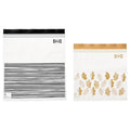 ISTAD Resealable bag, Patterned black/yellow, 25pcs x 2.5L & 25pcs x 1.2L