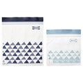 ISTAD Resealable bag, patterned/blue, 30pcs x 1L & 30pcs x 0.4L
