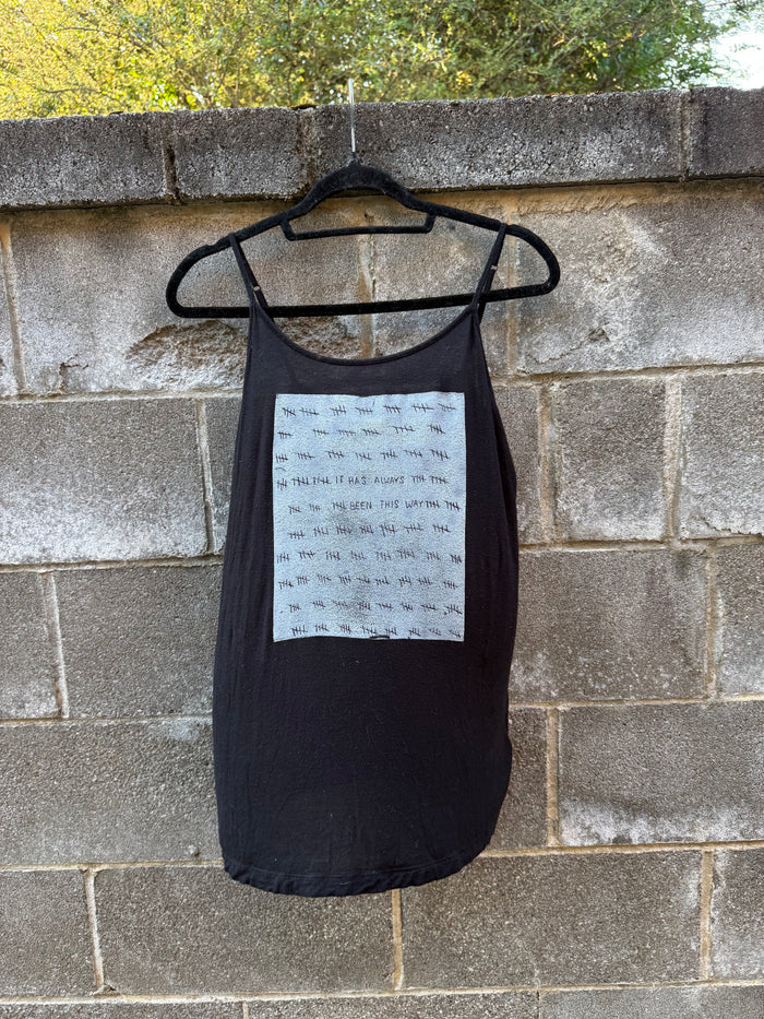 It Has Always Been This Way - Black Tank Top - spaghetti straps