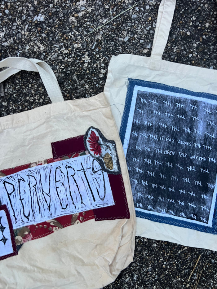 It Has Always Been This Way - Patchwork Canvas Tote Bag