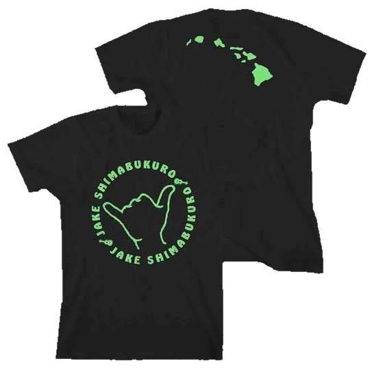 Jake Shimabukuro Hang Loose Shaka T-Shirt - Black - 2XL - Aloha City Ukes