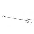 Telescopic stainless steel toasting fork with wooden handle for marshmallows and campfire cooking