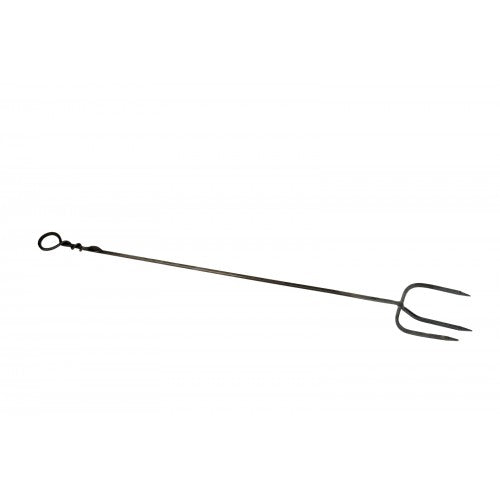 Telescopic stainless steel toasting fork with wooden handle for marshmallows and campfire cooking
