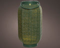 Tall solar-powered garden post lantern with warm LED for path lighting