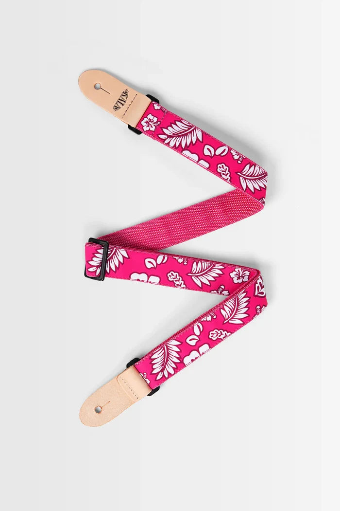 Kala Pink Hibiscus Ukulele Strap - STP-P-HIBISCUS-PK - Fully Adjustable