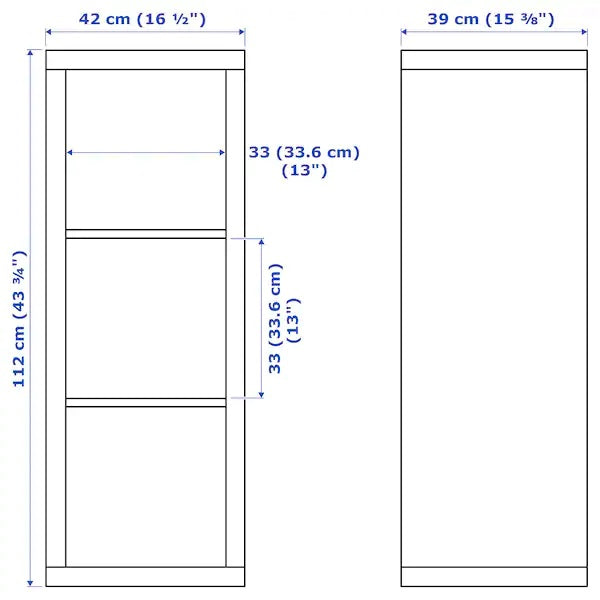 KALLAX 1x3, 42x112cm, White