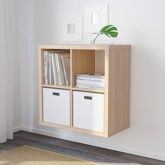 KALLAX 2x2, 77x77cm, White stained oak effect