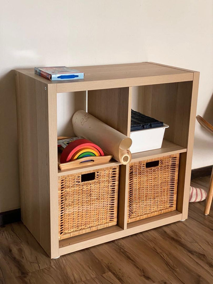 KALLAX 2x2, 77x77cm, White stained oak effect