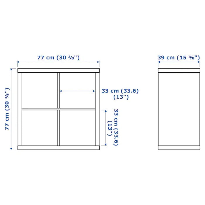 KALLAX 2x2, 77x77cm, White stained oak effect